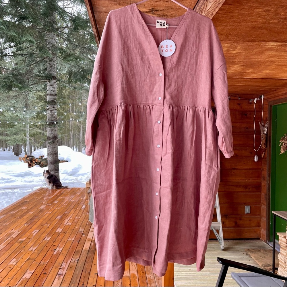 NWT Beaton Linen House Dress, medium
